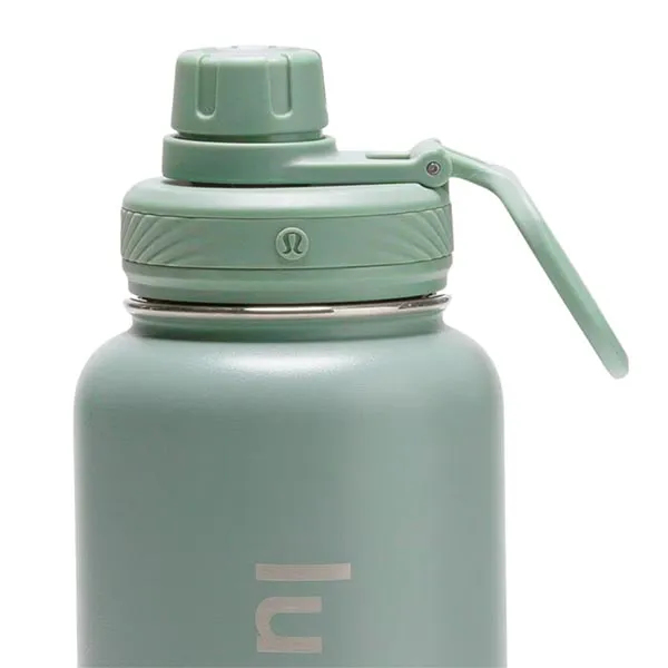 Bình Giữ Nhiệt Lululemon Water Bottle Back To Life Clear Bottle Straw Lid Màu Xanh Mint 350ml