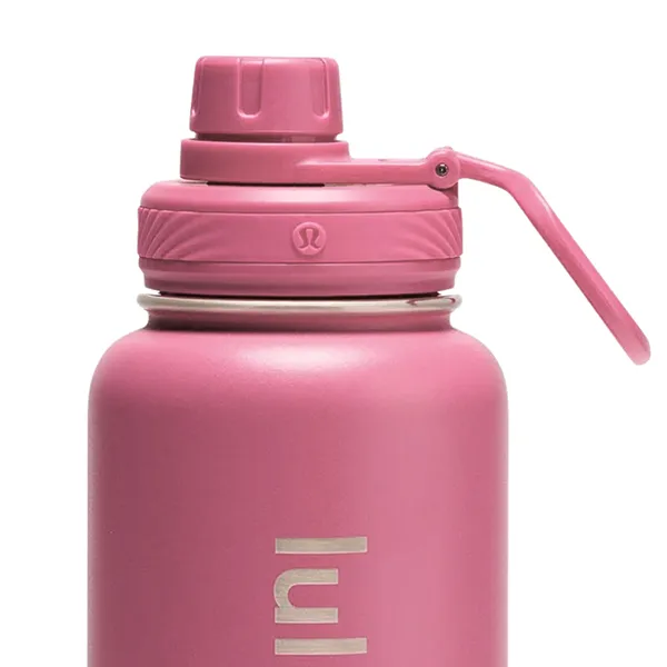 Bình Giữ Nhiệt Lululemon Water Bottle Back To Life Clear Bottle Straw Lid - Blissful Pink Màu Hồng 350ml