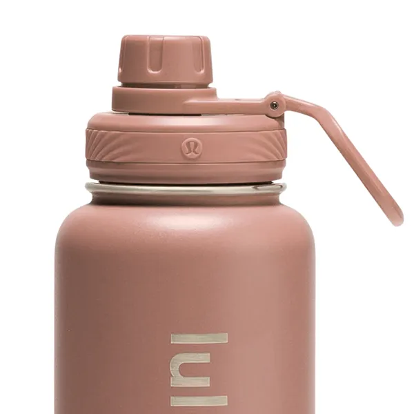 Bình Giữ Nhiệt Lululemon Water Bottle Back To Life Clear Bottle Straw Lid – Nutmeg Màu Hồng 350ml
