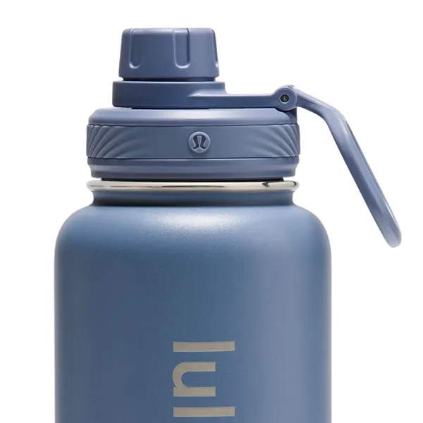 Bình Giữ Nhiệt Lululemon Water Bottle Back To Life Clear Bottle Straw Lid - Wild Blue Màu Xanh Blue 350ml