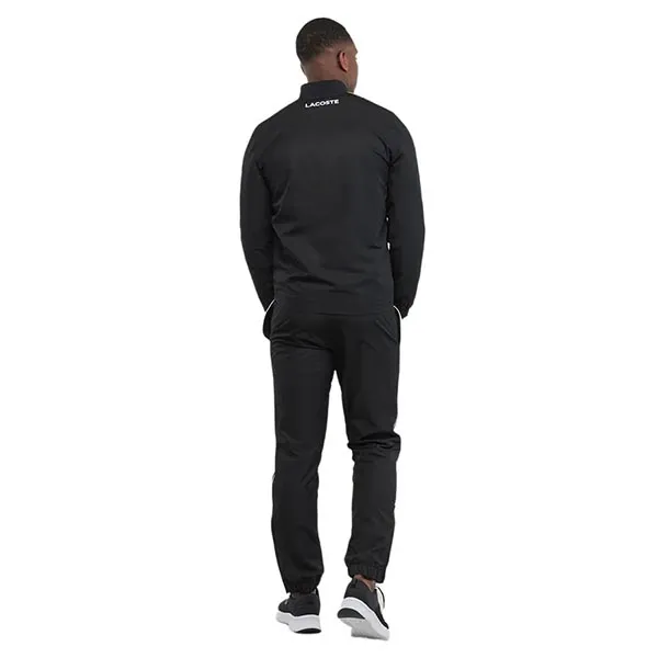 Bộ Quần Áo Dài Tay Nam Lacoste Recycled Fabric Tennis Tracksuit WH1792 031 Màu Đen Size 2