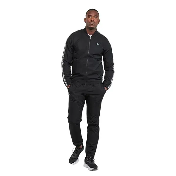Bộ Quần Áo Dài Tay Nam Lacoste Recycled Fabric Tennis Tracksuit WH1792 031 Màu Đen Size 2