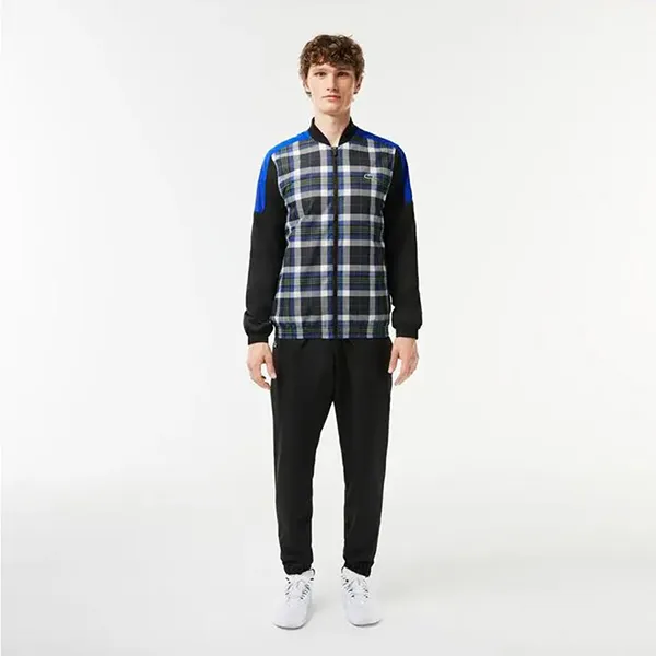 Bộ Quần Áo Gió Nam Lacoste Tennis Performance WH7265 Màu Đen Xanh Size 3
