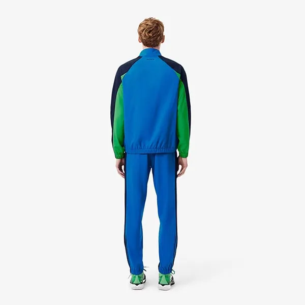 Bộ Quần Áo Lacoste Men's Stretch Tennis Tracksuit Blue Set WH8973 - HI4 Màu Xanh Size 4