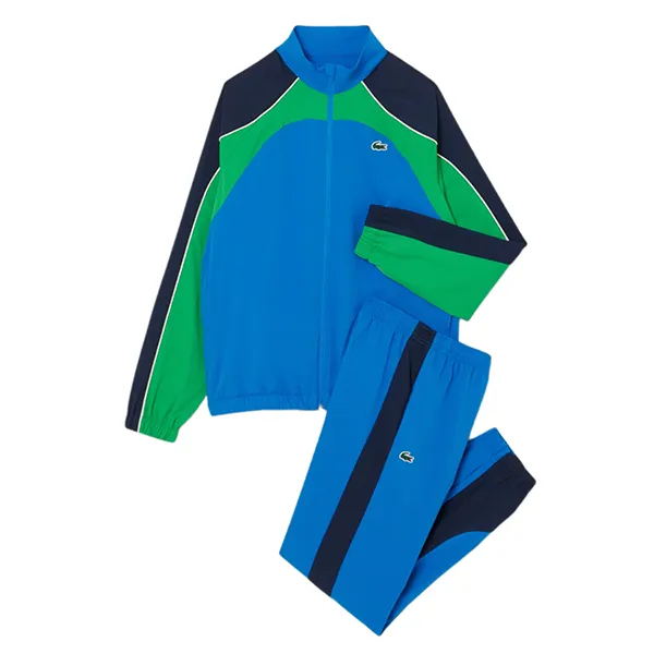 Bộ Quần Áo Lacoste Men's Stretch Tennis Tracksuit Blue Set WH8973 - HI4 Màu Xanh Size 4