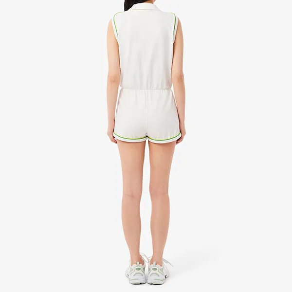 Bộ Quần Áo Liền Thân Nữ Lacoste Women's Sleeveless Polo Romper EF9990-51-FWI Màu Trắng Size 34