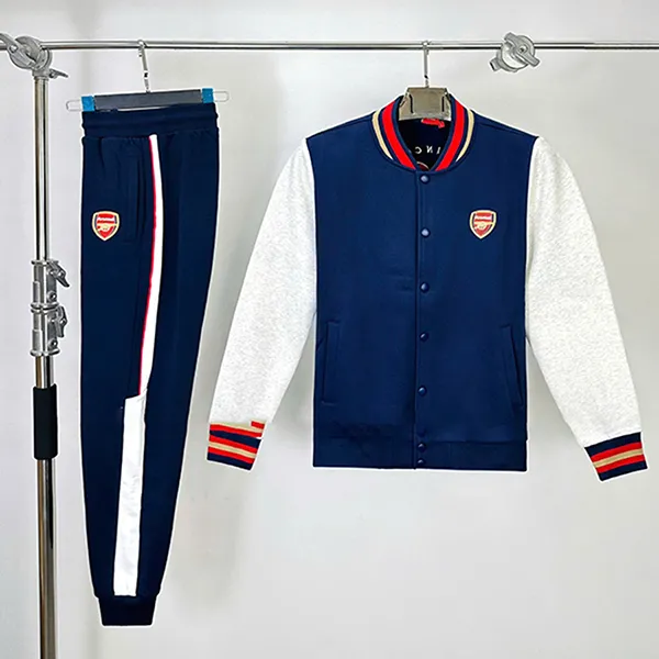 Bộ Quần Áo Nỉ Nam Adidas Arsenal Màu Xanh Navy Size L (Form Á)