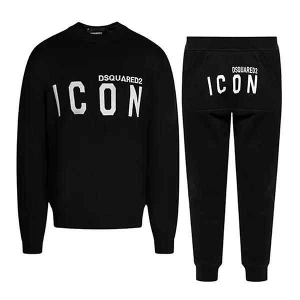 Bộ Quần Áo Nỉ Nam Dsquared2 Logo Icon Print In Black Màu Đen S79HA0001 S17435 961BH/ S79KA0001 S25516 965 Màu Đen Size L