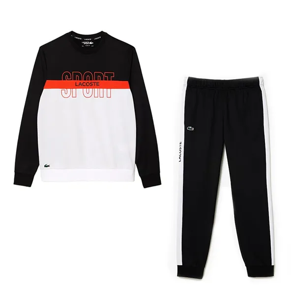 Bộ Quần Áo Nỉ Nam Lacoste Sport Classic Fit Crew Neck Printed Phối Màu Size 2