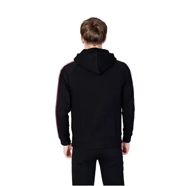 Bộ Quần Áo Nỉ Nam Moschino Felpa Bands Brushed Full Zip Màu Đen Size S
