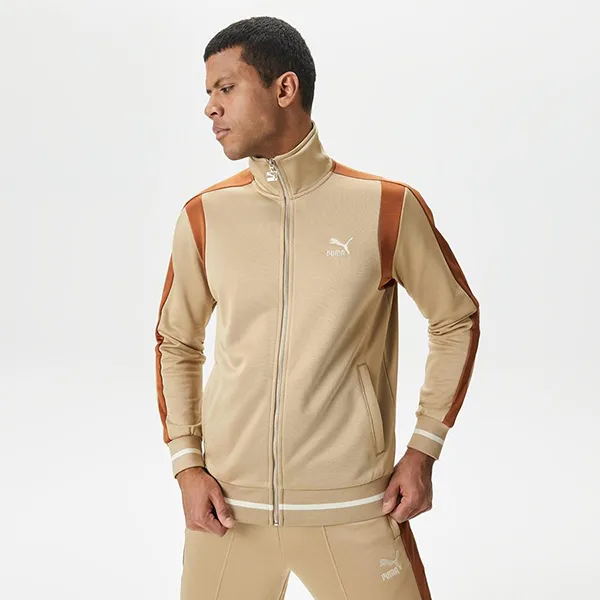 Bộ Quần Áo Nỉ Puma T7 Track Men's Beige Tracksuit Top 624392 - 83 Màu Be/Nâu Size XS
