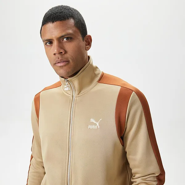 Bộ Quần Áo Nỉ Puma T7 Track Men's Beige Tracksuit Top 624392 - 83 Màu Be/Nâu Size XS