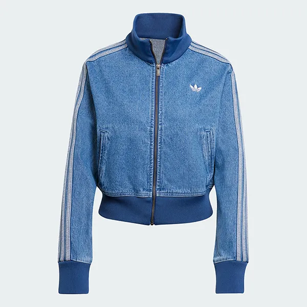Bộ Quần Áo Nữ Adidas Track Top Denim Adicolor JD2570 JD2574 Màu Xanh Size L