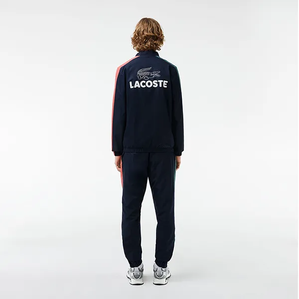 Bộ Quần Áo Thể Thao Nam Lacoste Tennis Sportsuit Colourblock WH8334 ISJ Màu Xanh Navy Size 2