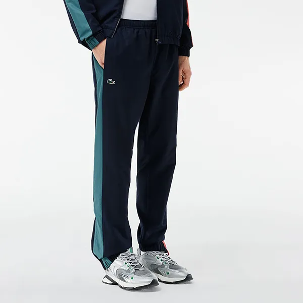 Bộ Quần Áo Thể Thao Nam Lacoste Tennis Sportsuit Colourblock WH8334 ISJ Màu Xanh Navy Size 2
