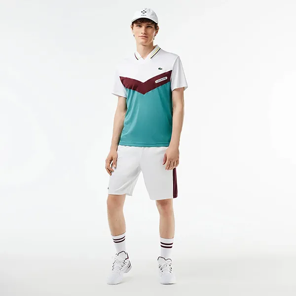 Bộ Quần Áo Thể Thao Nam Lacoste Tennis x Daniil Medvedev GH1098/DH1099 Màu Trắng/Xanh