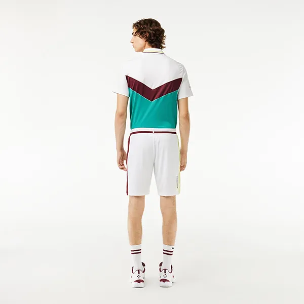 Bộ Quần Áo Thể Thao Nam Lacoste Tennis x Daniil Medvedev GH1098/DH1099 Màu Trắng/Xanh