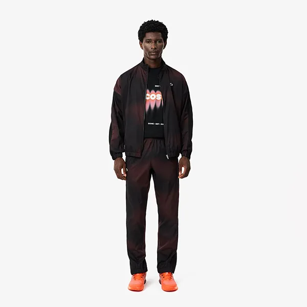 Bộ Thể Thao Nam Lacoste Men's Tracksuit Tennis X Daniil Medvedev WH2609 54N 7V2 Màu Đen Nâu Size 3