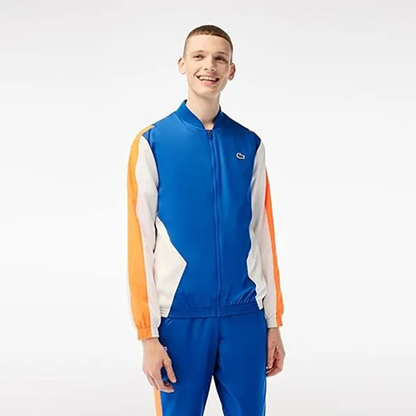 Bộ Thể Thao Nam Lacoste Men's Tracksuit WH5223-00-VIA Màu Xanh Trắng Size 4