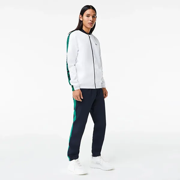 Bộ Thể Thao Nam Lacoste Sport Printed Tennis Tracksuit Màu Xanh Trắng Size 3