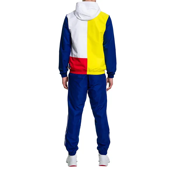 Bộ Thể Thao Nam Lacoste Sport Trainingspak Block White Blue Yellow Màu Xanh Trắng Size 4
