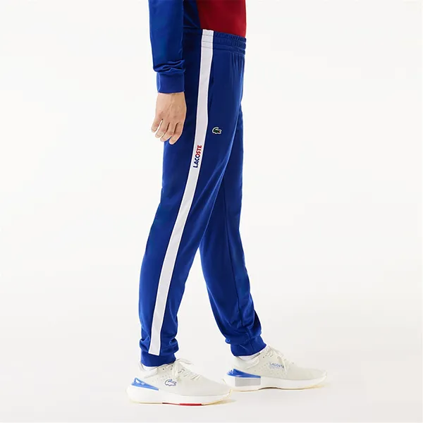Bộ Thể Thao Nam Lacoste Tennis Track Pants Màu Xanh Đỏ Size 3