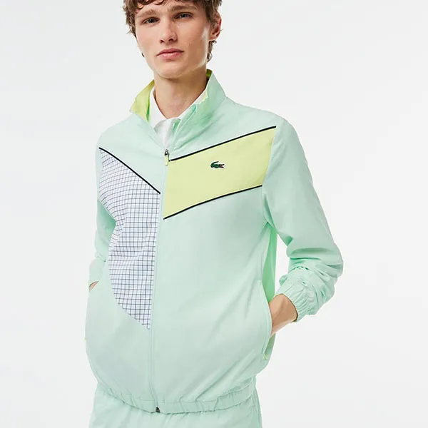 Bộ Thể Thao Nam Lacoste Tennis Tracksuit Light Blue Green WH1796 Màu Xanh Mint Size 4