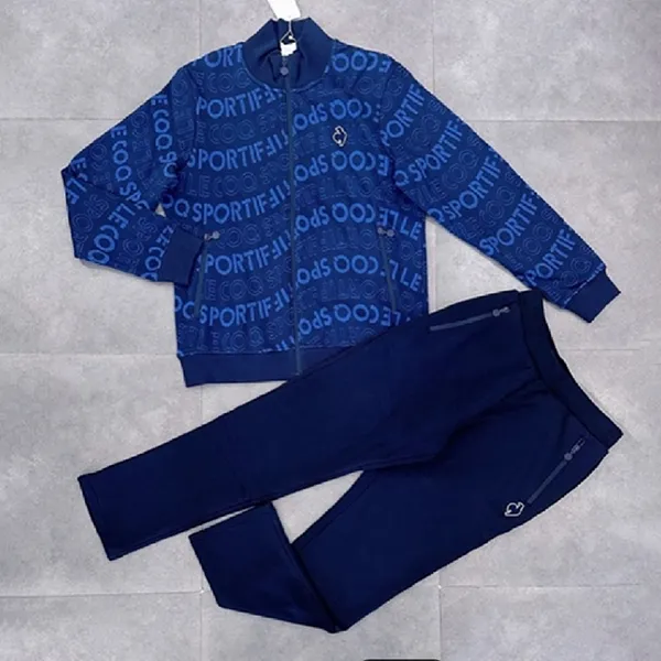 Bộ Thể Thao Nam Le Coq Sportif Full-Zip Sweat Tracksuit Màu Xanh Dương Size M