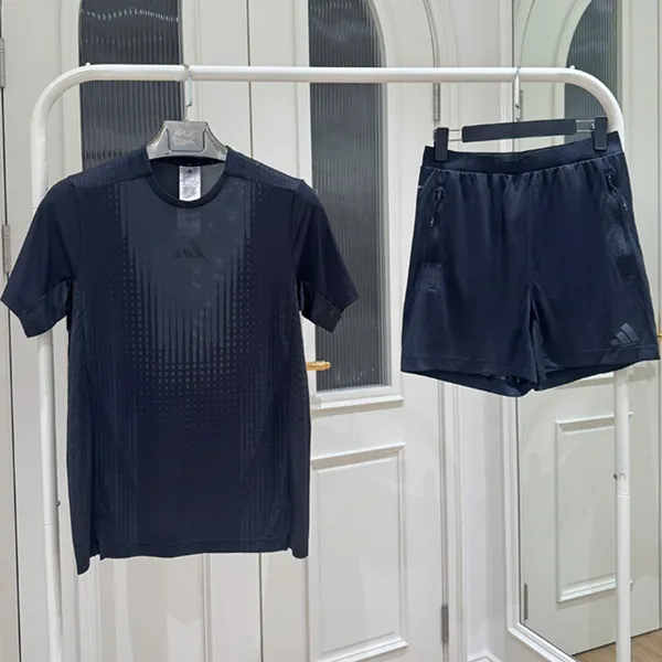 Bộ Thể Thao Tennis/PickleBall Nam Adidas Running Màu Đen Size M (Form Âu)