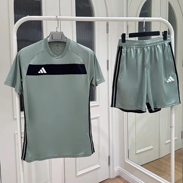 Bộ Thể Thao Tennis/PickleBall Nam Adidas Slim Tiro 25 Essentials Màu Xanh Xám Size M (Form Âu)