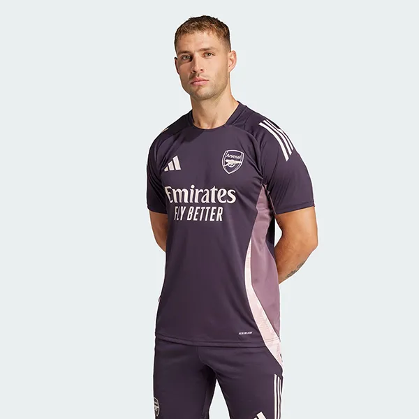Bộ Thể Thao Tennis/PickleBall Nam Adidas Tiro 24 Arsenal JF2915/JF2918 Màu Tím Size S (Form Âu)