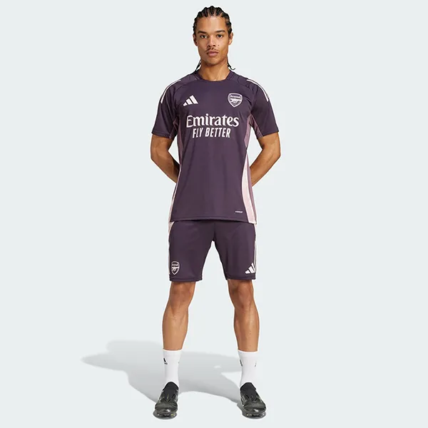 Bộ Thể Thao Tennis/PickleBall Nam Adidas Tiro 24 Arsenal JF2915/JF2918 Màu Tím Size S (Form Âu)