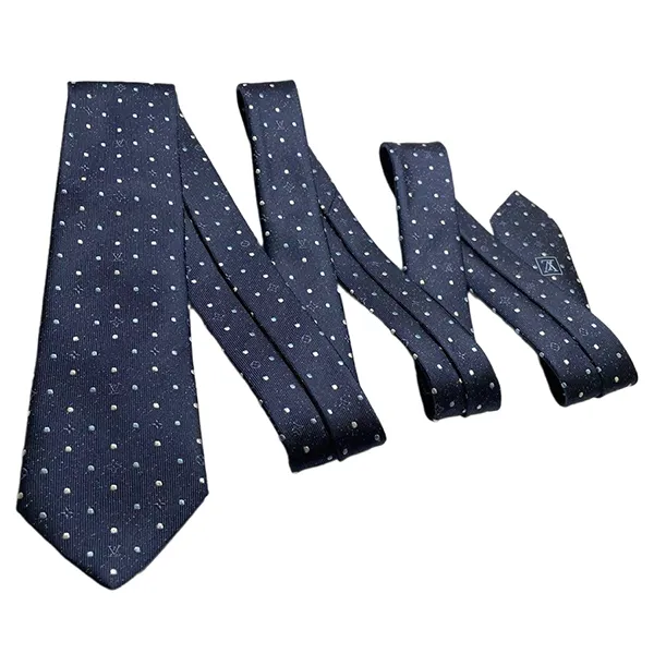 Cà Vạt Nam Louis Vuitton LV Monogram Polka Dots Màu Xanh Navy