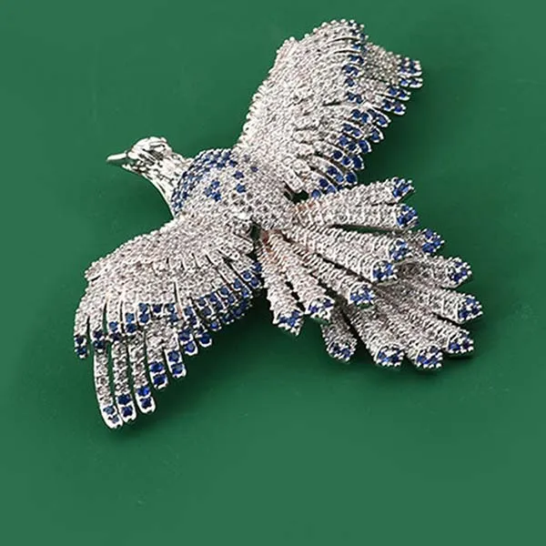 Cài Áo Nữ Meri Pure Dove BR923 Màu Xanh Bạc