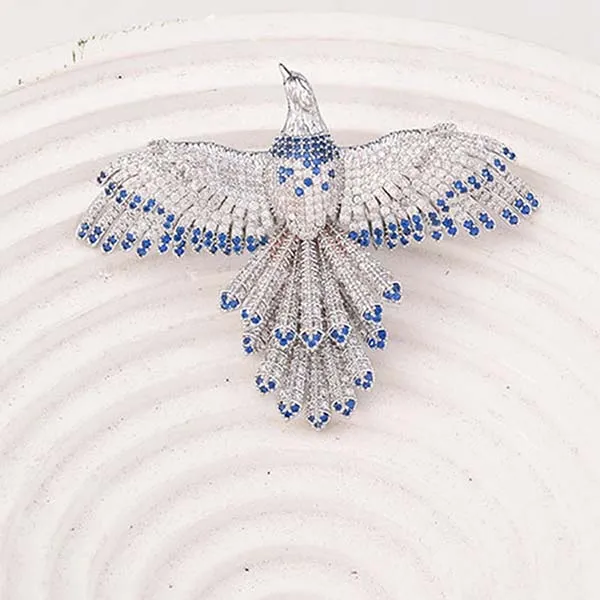 Cài Áo Nữ Meri Pure Dove BR923 Màu Xanh Bạc