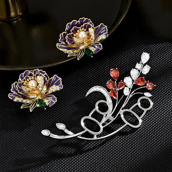 Cài Áo Nữ MeriSplendid Peony BR905 Phối Màu