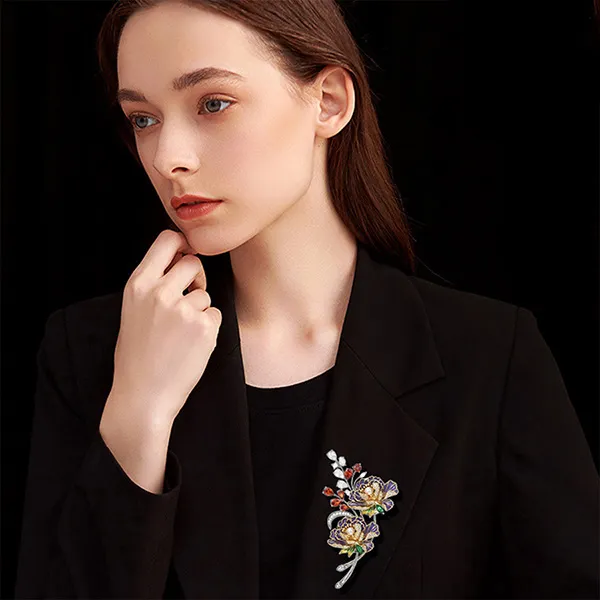 Cài Áo Nữ MeriSplendid Peony BR905 Phối Màu