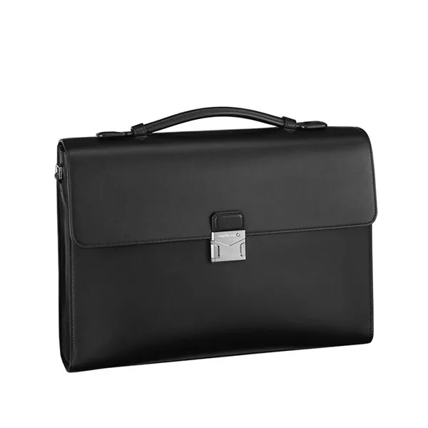 Cặp Xách Tay Nam Montblanc Meisterstuck Urban Single Gusset Briefcase 124074 Black Màu Đen