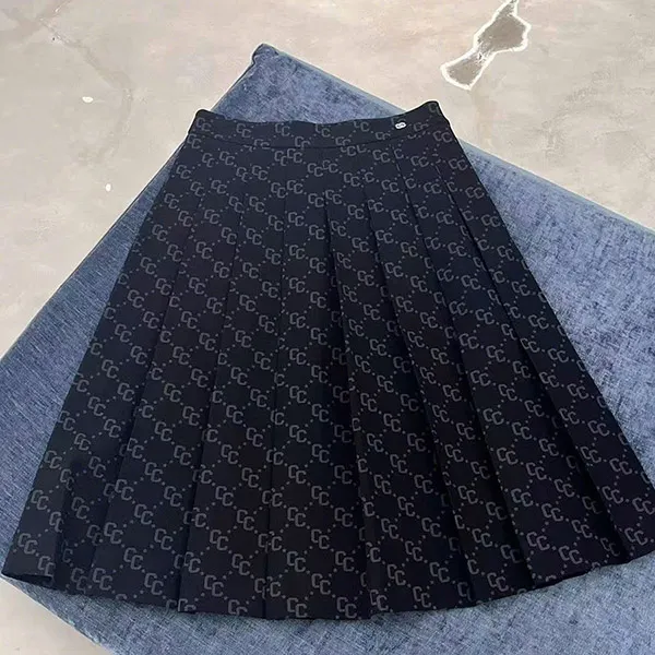 Chân Váy Nữ Chester Charles Long Black Skirt With Full CC Logo CW603IL0637B0 Màu Đen Size S