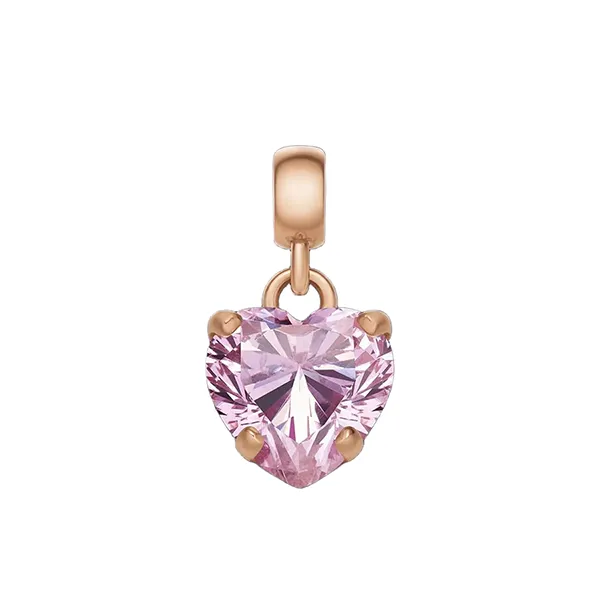Charm Dây Chuyền Daniel Wellington Heart Crystal Màu Vàng Hồng