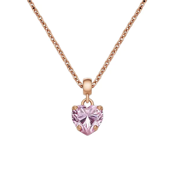 Charm Dây Chuyền Daniel Wellington Heart Crystal Màu Vàng Hồng