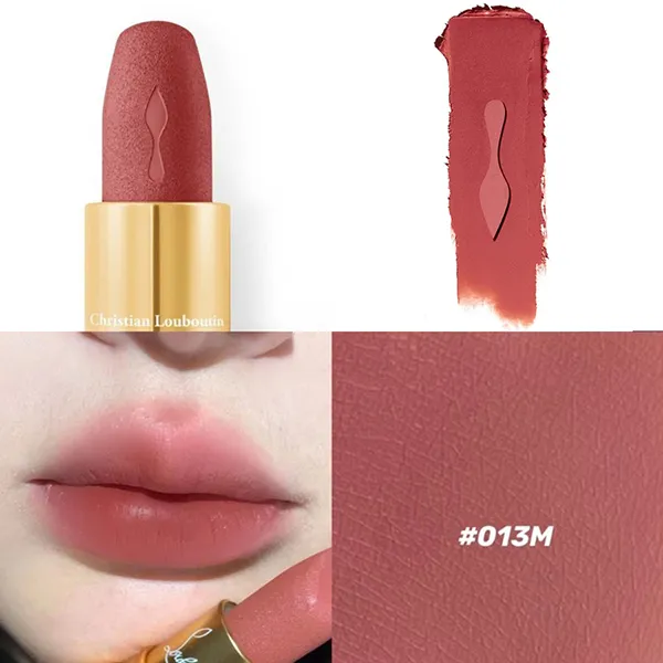 Son Christian Louboutin Rouge Velvet Matte On The Go Lipstick Brunette Rococotte 013M Màu Hồng Đất