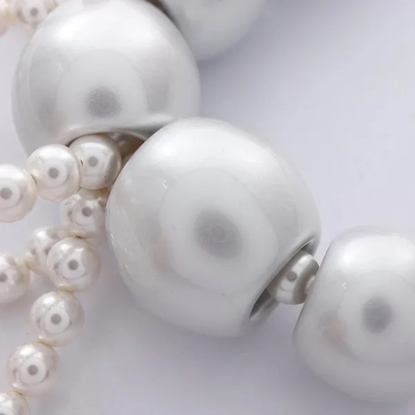 Dây Chuyền Nữ Chanel Mark Ribbon Necklace Màu Trắng