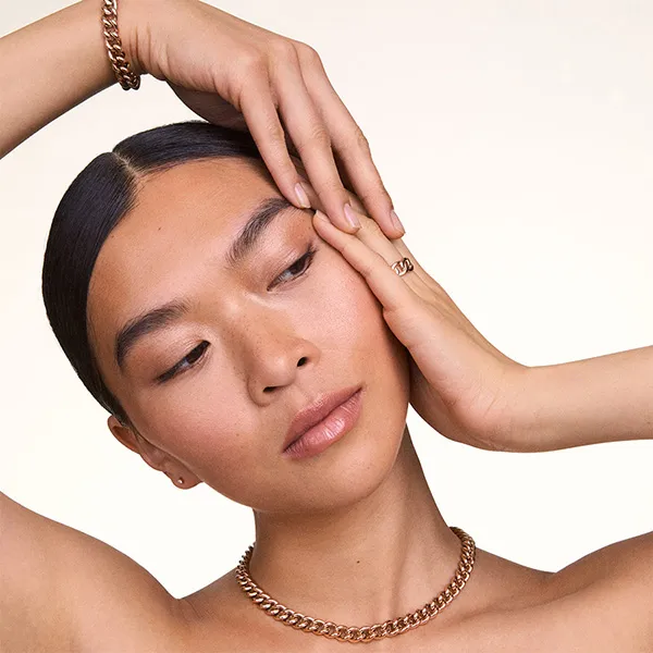 Dây Chuyền Nữ Daniel Wellington Chunky Chain Necklace DW00400850 Màu Vàng Hồng