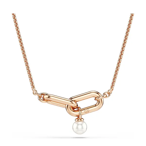 Dây Chuyền Nữ Swarovski Constella Pendant Crystal Pearl Round Cut White Rose Gold-Tone Plated 5728589 Màu Vàng Hồng