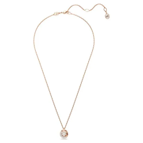 Dây Chuyền Nữ Swarovski Dextera Pendant Round Cut, White, Rose Gold Tone Plated 5692257 Màu Vàng Hồng