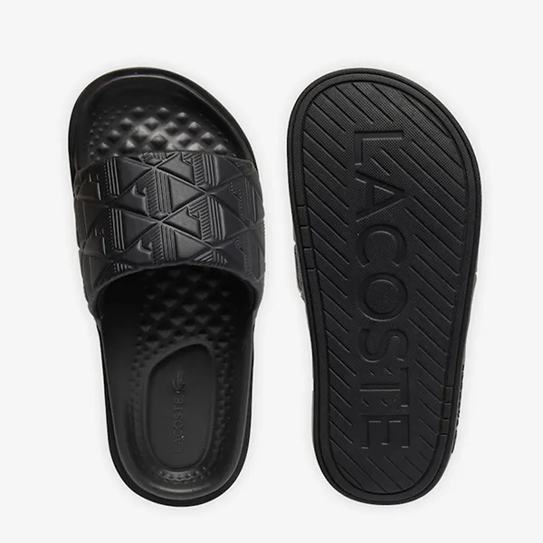 Dép Nữ Lacoste Women's Serve Slides Dual 49CFA0030-02H Màu Đen Size 38