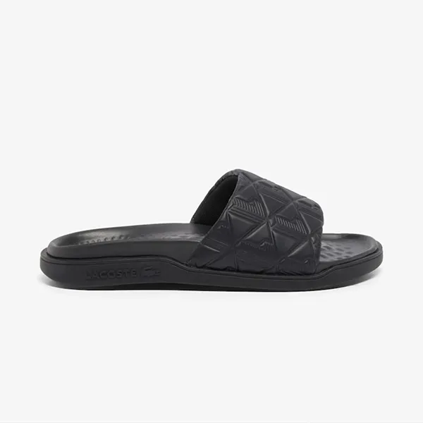 Dép Nữ Lacoste Women's Serve Slides Dual 49CFA0030-02H Màu Đen Size 38