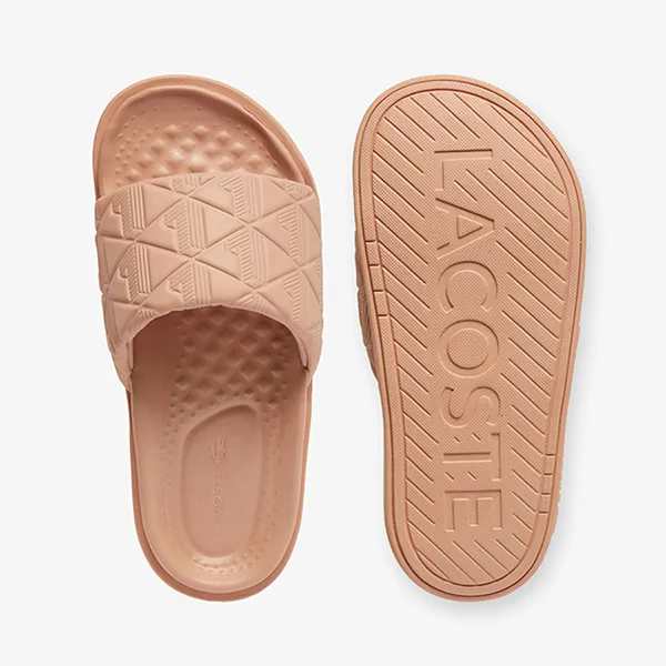 Dép Nữ Lacoste Women's Serve Slides Dual 49CFA0030-13C Màu Hồng Size 37