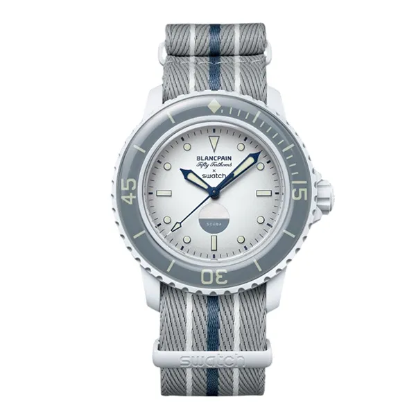 Đồng Hồ Blancpain x Swatch Antarctic Ocean SO35S100 Màu Xám